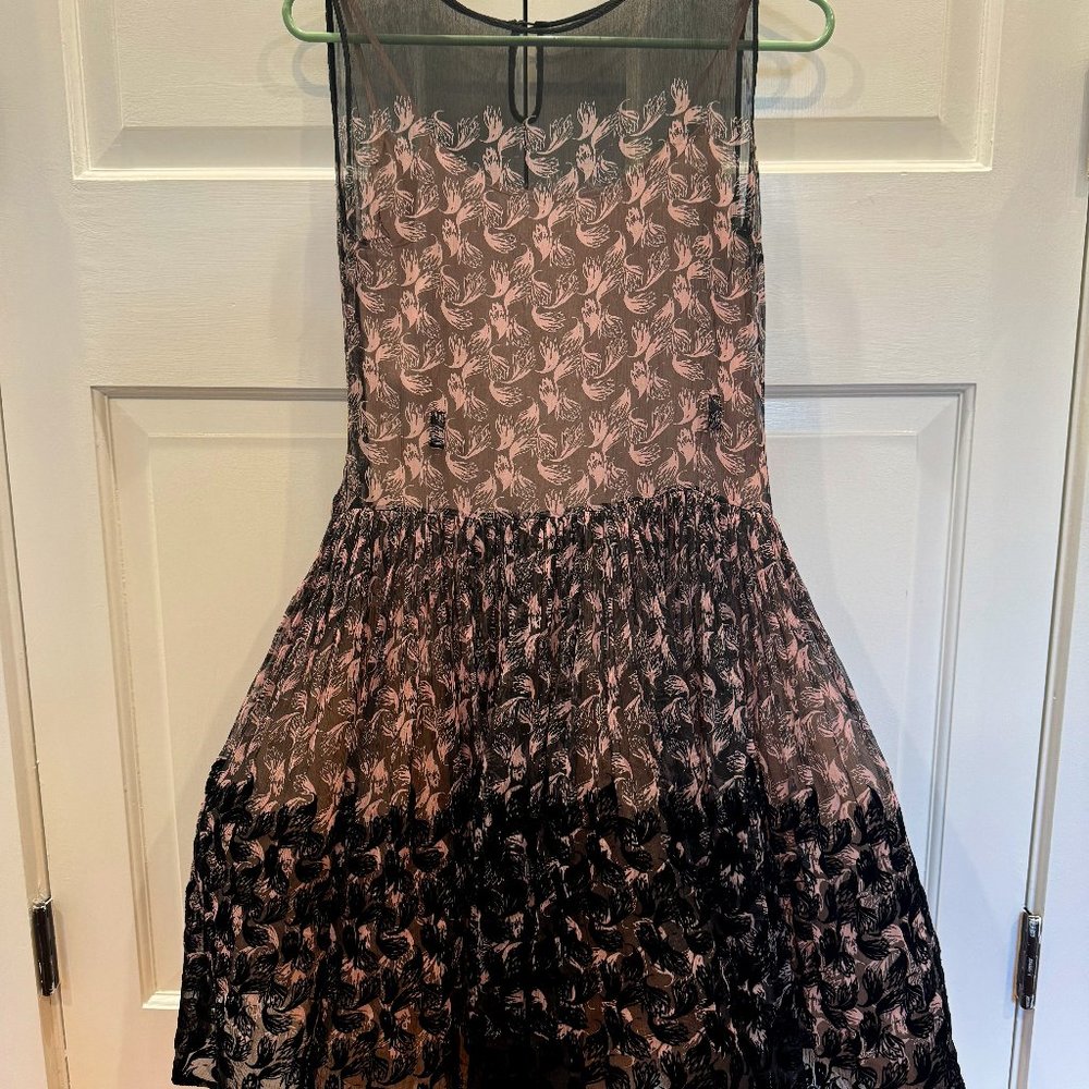 Valentino Spa Pink and Black Silk Dress size 42